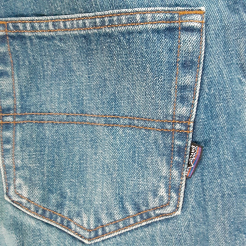 Patagonia Organic Cotton Mens Straight Leg Jeans Blue Medium Wash Size 35x28 - Picture 11 of 11